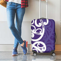 Violet Green Maori Luggage Cover Koru Kowhaiwhai LT7 - Polynesian Pride