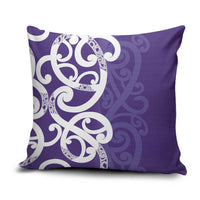 Violet Green Maori Pillow Cover Koru Kowhaiwhai LT7 Violet - Polynesian Pride