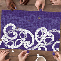 Violet Green Maori Puzzle Koru Kowhaiwhai LT7 - Polynesian Pride