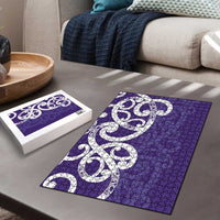 Violet Green Maori Puzzle Koru Kowhaiwhai LT7 - Polynesian Pride