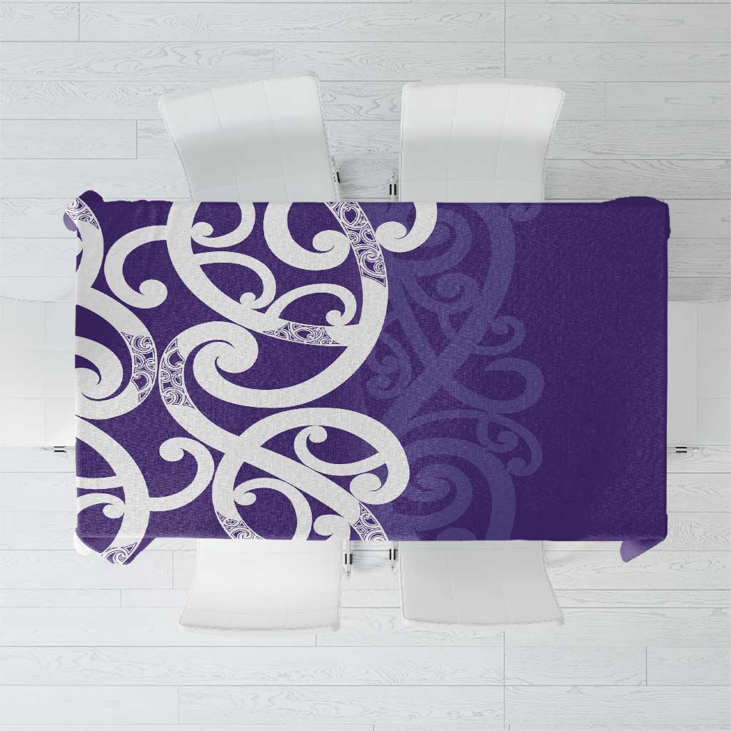 Violet Green Maori Tablecloth Koru Kowhaiwhai LT7 Violet - Polynesian Pride