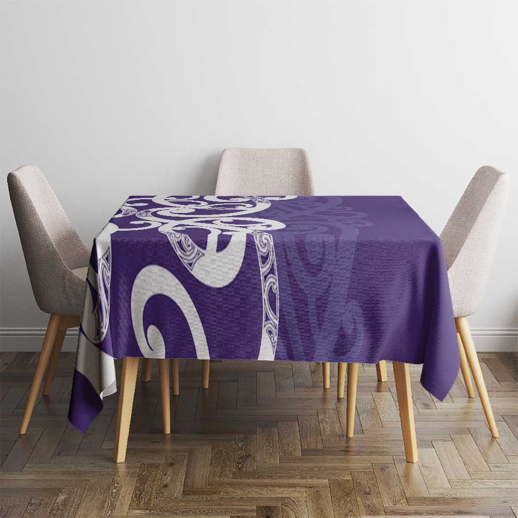 Violet Green Maori Tablecloth Koru Kowhaiwhai LT7 - Polynesian Pride