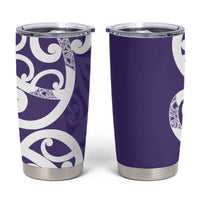 Violet Green Maori Tumbler Cup Koru Kowhaiwhai LT7 Violet - Polynesian Pride