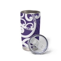 Violet Green Maori Tumbler Cup Koru Kowhaiwhai LT7 - Polynesian Pride