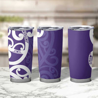 Violet Green Maori Tumbler Cup Koru Kowhaiwhai LT7 - Polynesian Pride