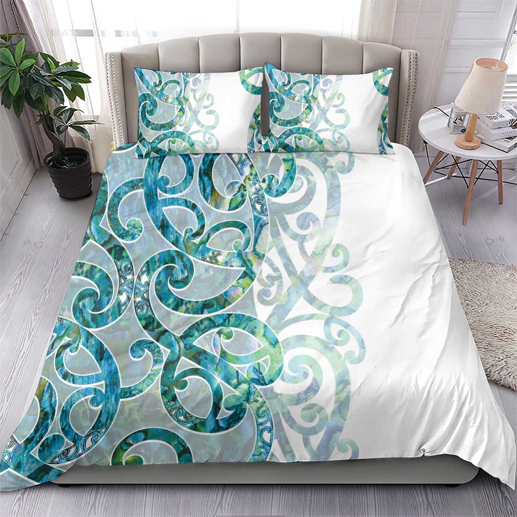 Paua Shell Maori Bedding Set Koru Kowhaiwhai LT7 - Polynesian Pride