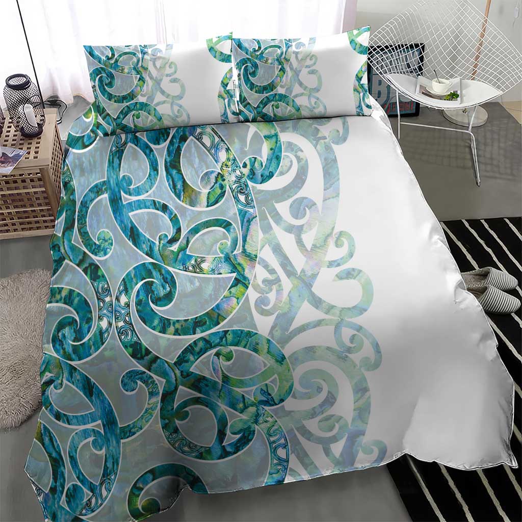 Paua Shell Maori Bedding Set Koru Kowhaiwhai LT7 - Polynesian Pride