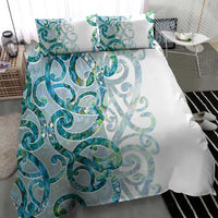 Paua Shell Maori Bedding Set Koru Kowhaiwhai LT7 - Polynesian Pride