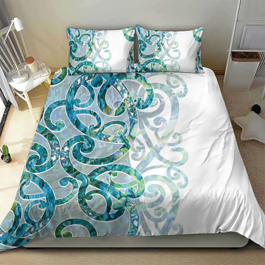 Paua Shell Maori Bedding Set Koru Kowhaiwhai LT7 - Polynesian Pride