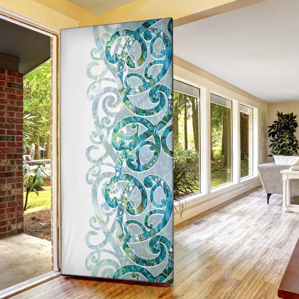 Paua Shell Maori Door Cover Koru Kowhaiwhai LT7 - Polynesian Pride