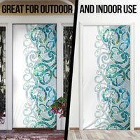 Paua Shell Maori Door Cover Koru Kowhaiwhai LT7 - Polynesian Pride