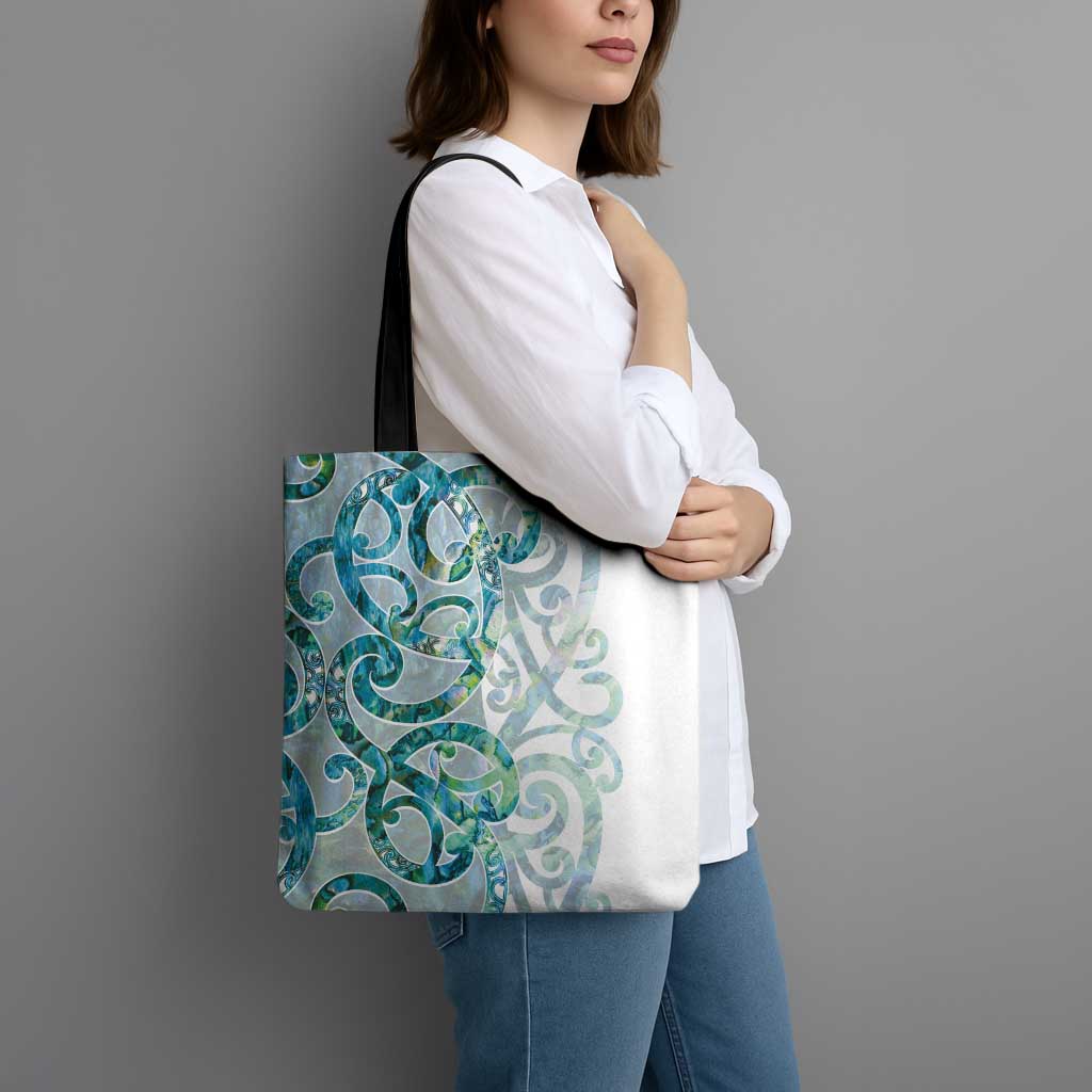 Paua Shell Maori Tote Bag Koru Kowhaiwhai LT7 - Polynesian Pride