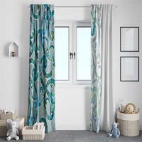 Paua Shell Maori Window Curtain Koru Kowhaiwhai LT7 - Polynesian Pride