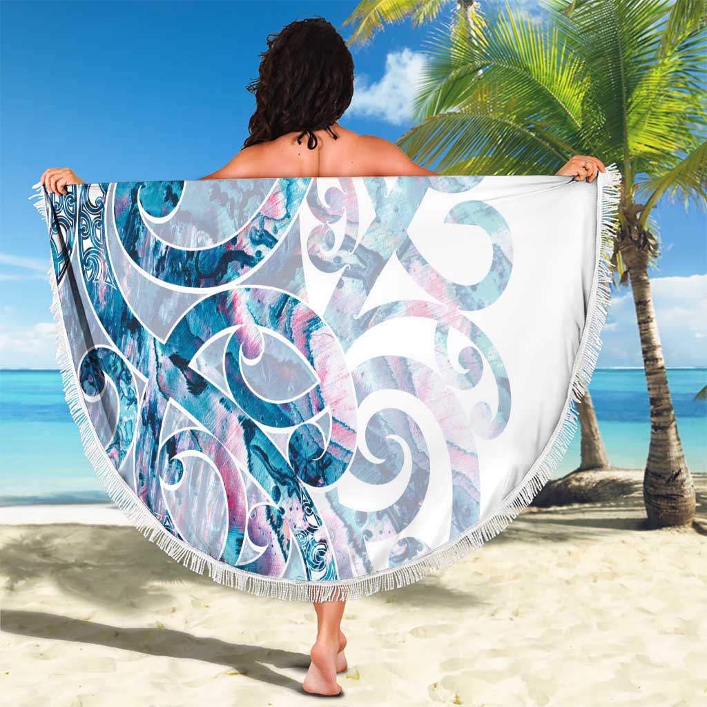 Turquoise Paua Shell Maori Beach Blanket Koru Kowhaiwhai LT7 - Polynesian Pride