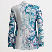 Turquoise Paua Shell Maori Blazer Koru Kowhaiwhai LT7 - Polynesian Pride