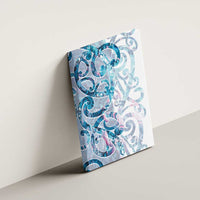 Turquoise Paua Shell Maori Canvas Wall Art Koru Kowhaiwhai LT7 - Polynesian Pride