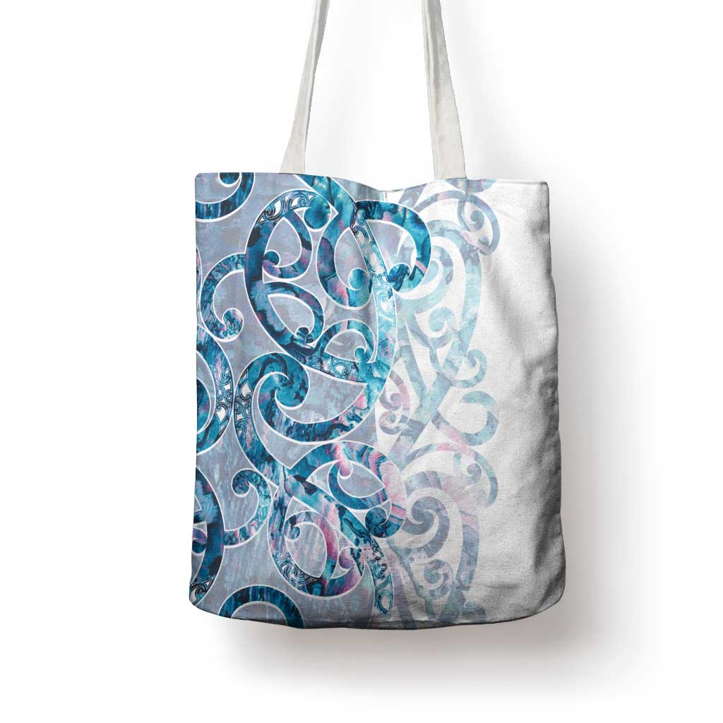 Turquoise Paua Shell Maori Tote Bag Koru Kowhaiwhai LT7 - Polynesian Pride