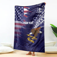 American Samoa Mix US Blanket Flag Day Grunge Style LT7 - Polynesian Pride