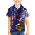 American Samoa Mix US Family Matching Off Shoulder Short Dress and Hawaiian Shirt Flag Day Grunge Style LT7 Son's Shirt Blue - Polynesian Pride