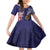 American Samoa Mix US Kid Short Sleeve Dress Flag Day Grunge Style LT7 KID Blue - Polynesian Pride