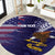 American Samoa Mix US Round Carpet Flag Day Grunge Style