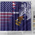 American Samoa Mix US Shower Curtain Flag Day Grunge Style