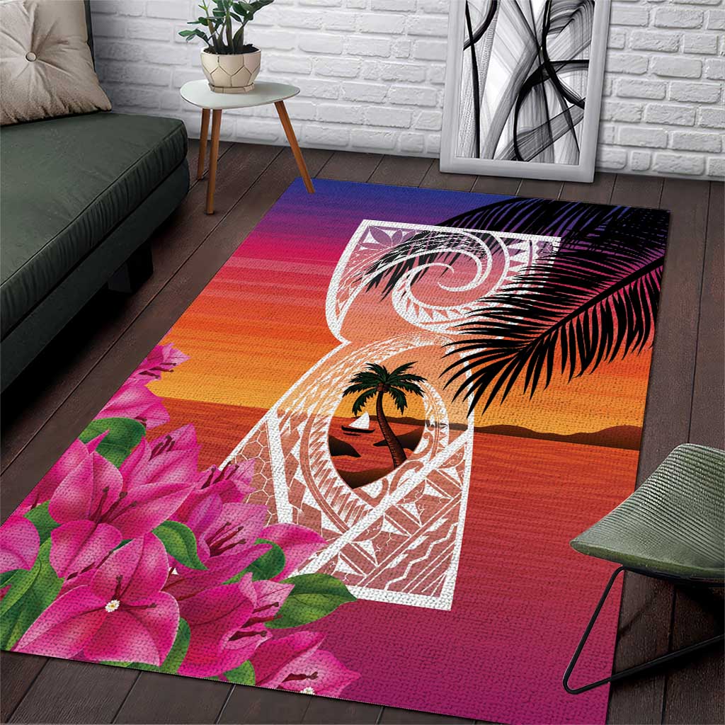 Guam Chamorro Area Rug Artsy Latte Stone LT7 Art - Polynesian Pride