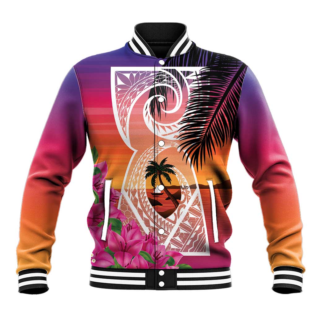 Guam Chamorro Baseball Jacket Artsy Latte Stone LT7 Unisex Art - Polynesian Pride