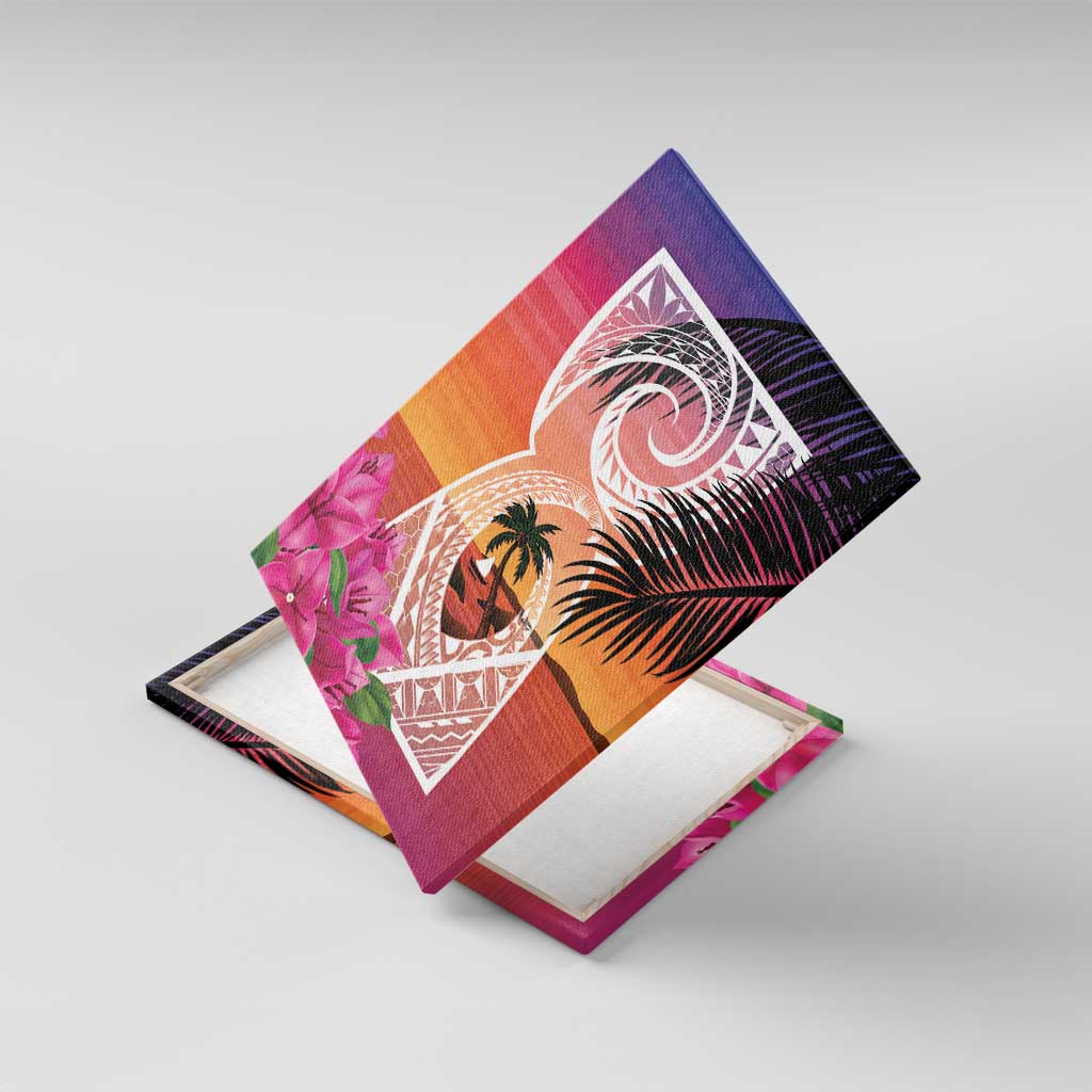 Guam Chamorro Canvas Wall Art Artsy Latte Stone LT7 With Frame Art - Polynesian Pride
