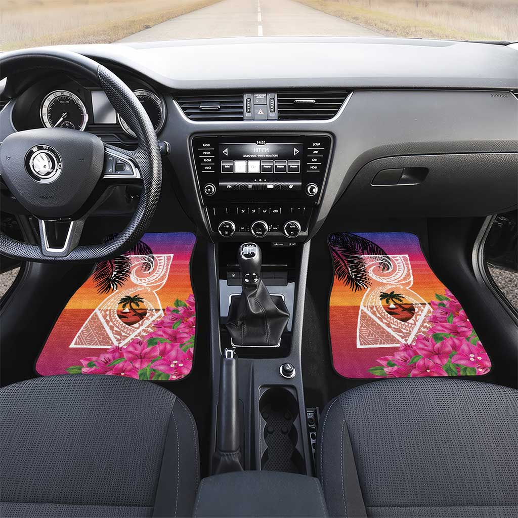 Guam Chamorro Car Mats Artsy Latte Stone LT7 Set 2pcs - Front Art - Polynesian Pride