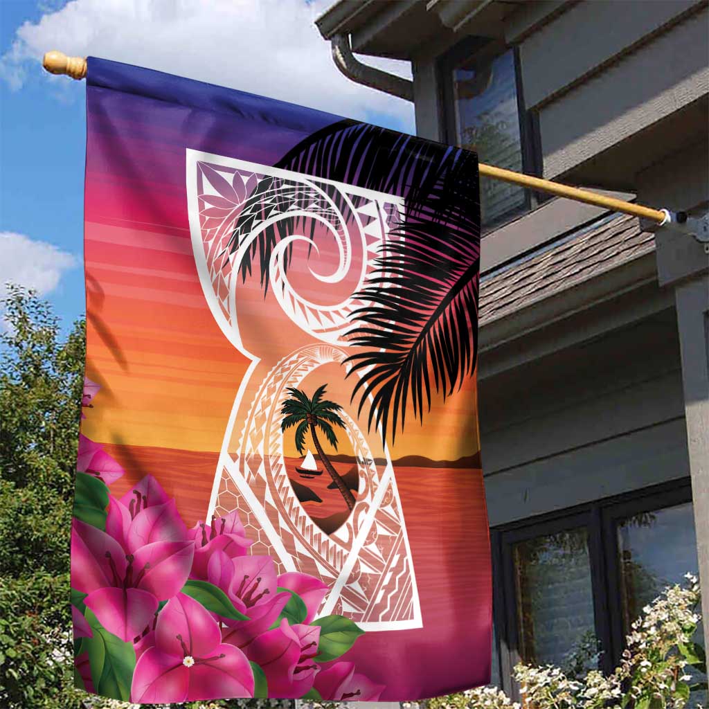 Guam Chamorro Garden Flag Artsy Latte Stone LT7 - Polynesian Pride