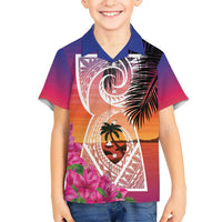 Guam Chamorro Kid Hawaiian Shirt Artsy Latte Stone LT7 Kid Art - Polynesian Pride