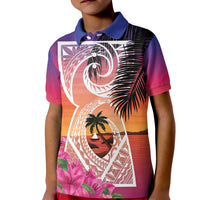 Guam Chamorro Kid Polo Shirt Artsy Latte Stone LT7 Kid Art - Polynesian Pride