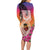 Guam Chamorro Long Sleeve Bodycon Dress Artsy Latte Stone