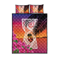 Guam Chamorro Quilt Bed Set Artsy Latte Stone LT7 - Polynesian Pride