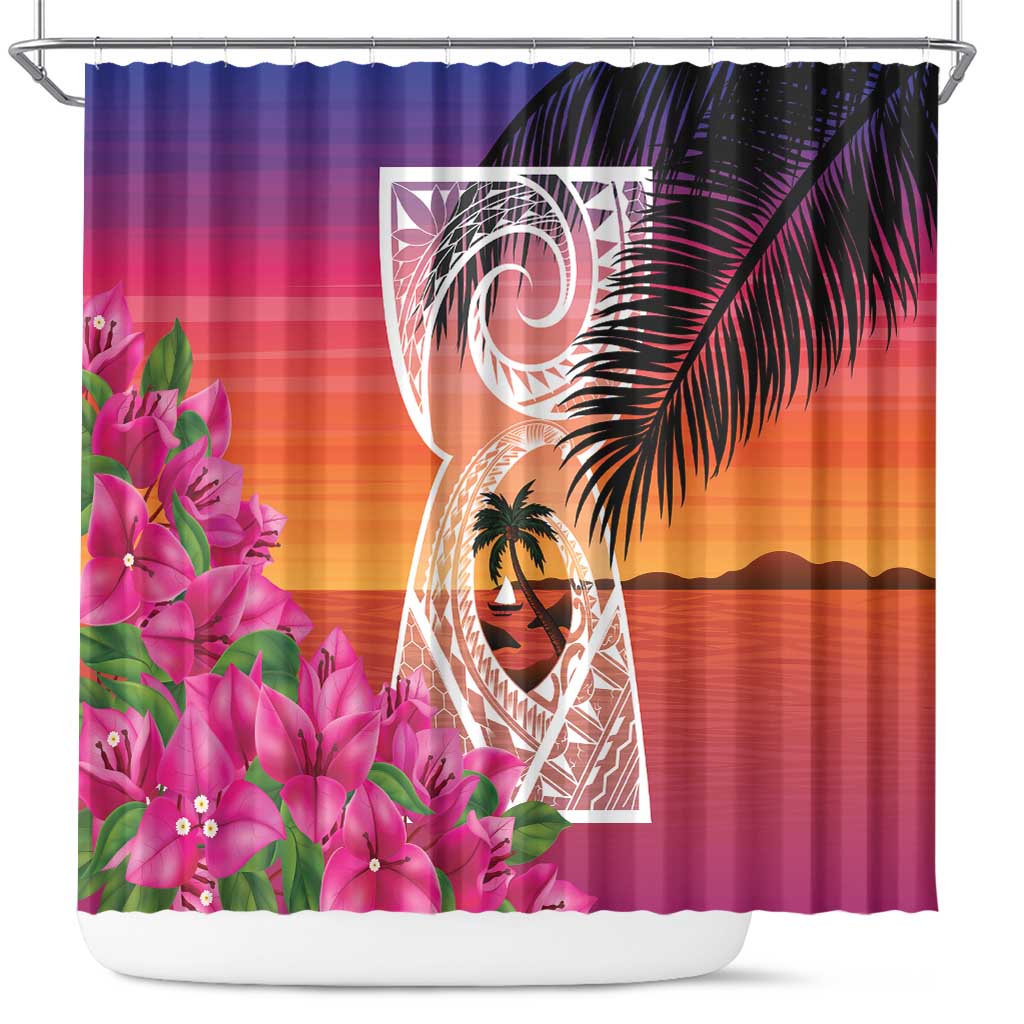 Guam Chamorro Shower Curtain Artsy Latte Stone LT7 Art - Polynesian Pride