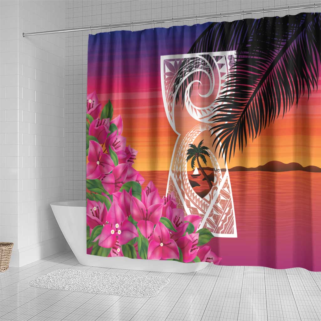 Guam Chamorro Shower Curtain Artsy Latte Stone LT7 - Polynesian Pride