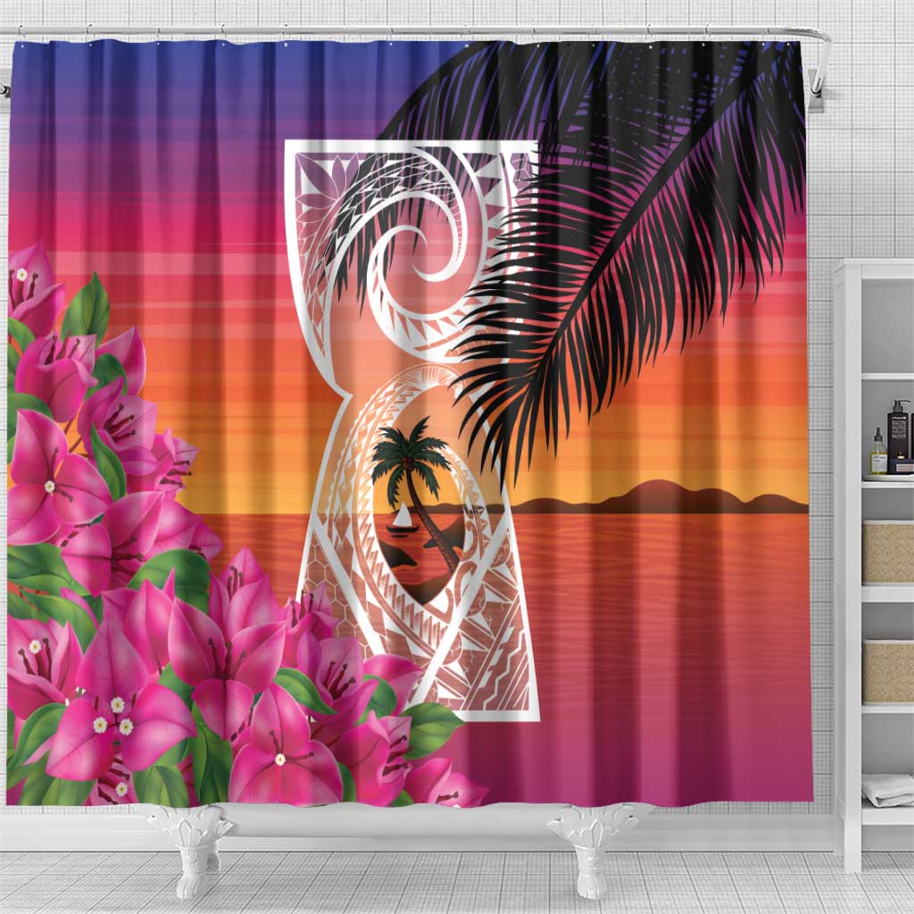 Guam Chamorro Shower Curtain Artsy Latte Stone LT7 - Polynesian Pride