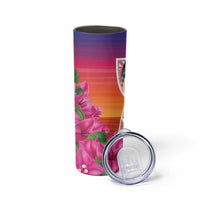 Guam Chamorro Skinny Tumbler Artsy Latte Stone LT7 - Polynesian Pride