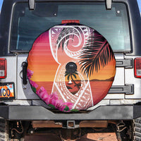 Guam Chamorro Spare Tire Cover Artsy Latte Stone LT7 Art - Polynesian Pride