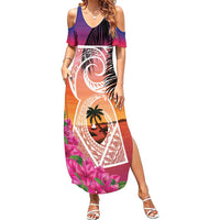 Guam Chamorro Summer Maxi Dress Artsy Latte Stone LT7 Women Art - Polynesian Pride