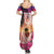 Guam Chamorro Summer Maxi Dress Artsy Latte Stone