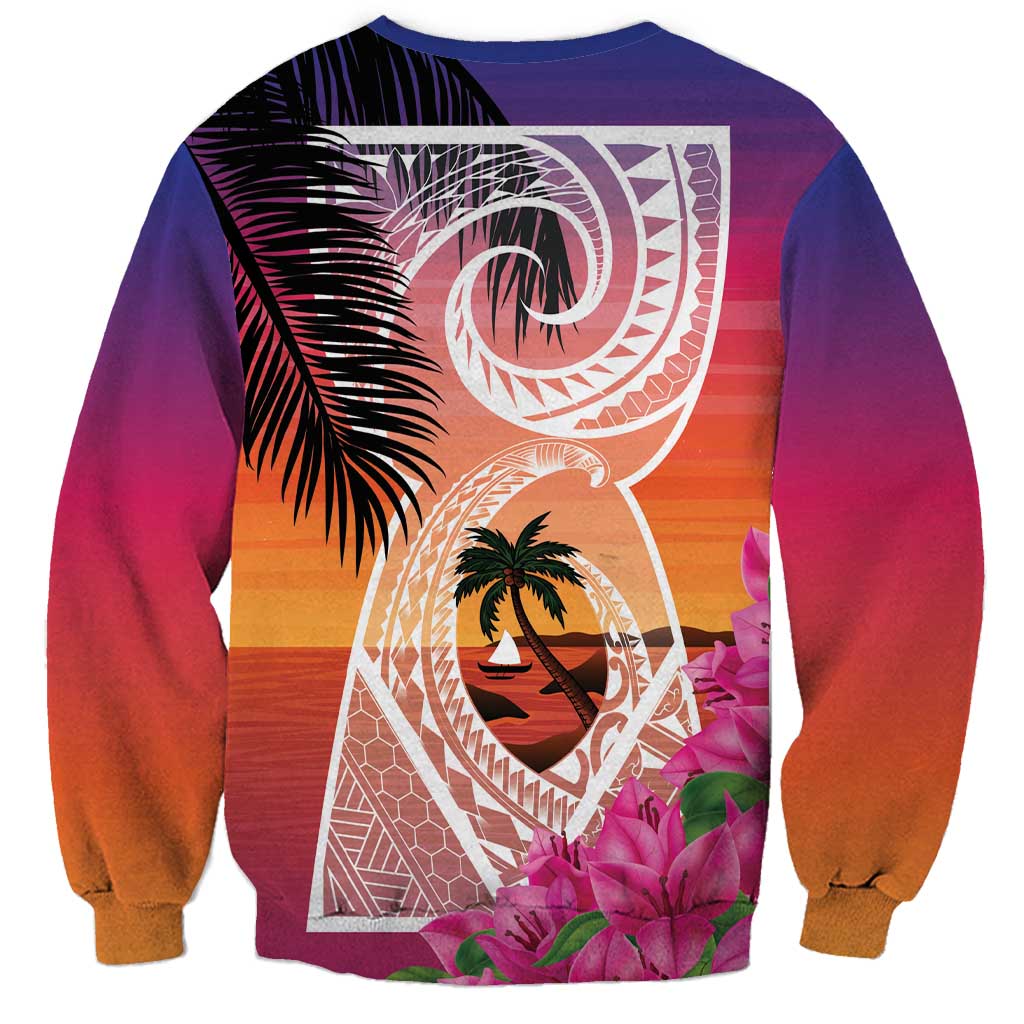 Guam Chamorro Sweatshirt Artsy Latte Stone LT7 - Polynesian Pride
