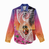 Guam Chamorro Women Casual Shirt Artsy Latte Stone LT7 - Polynesian Pride