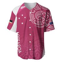 Personalised New Zealand Rugby Baseball Jersey Aotearoa Champions - Pink Version LT7 Pink - Polynesian Pride