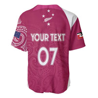 Personalised New Zealand Rugby Baseball Jersey Aotearoa Champions - Pink Version LT7 - Polynesian Pride
