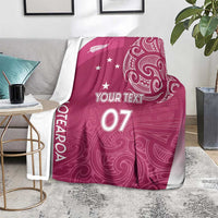 Personalised New Zealand Rugby Blanket Aotearoa Champions - Pink Version LT7 - Polynesian Pride