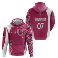 Personalised New Zealand Rugby Hoodie Aotearoa Champions - Pink Version LT7 - Polynesian Pride