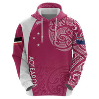 Personalised New Zealand Rugby Hoodie Aotearoa Champions - Pink Version LT7 - Polynesian Pride