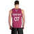 Personalised New Zealand Rugby Men Tank Top Aotearoa Champions - Pink Version